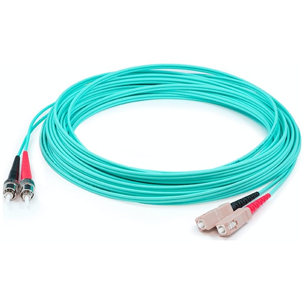 Add-On This Is A 5M Sc (Male) To St (Male) Aqua Duplex Riser-Rated Fiber ADD-ST-SC-5M5OM4 - main